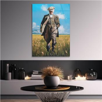 Dikey VatanTemalı Cam Tablo 179