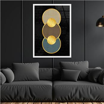 Dikey Sanat Temalı Cam Tablo 343