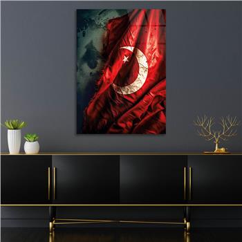 Dikey VatanTemalı Cam Tablo 158