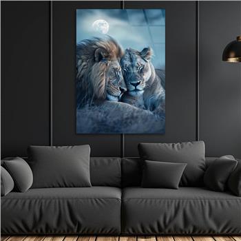 Dikey Doğa Temalı Cam Tablo 361