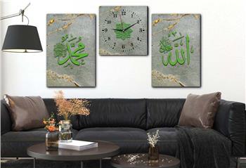 Ensemble de Tableaux et d’horloge 2 pièce sur le thème religieux