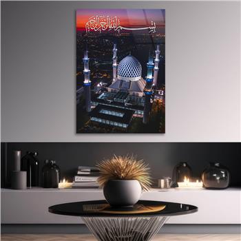 Dikey Dini Temalı Cam Tablo 268