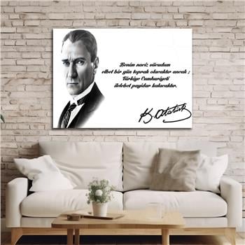 MUSTAFA KEMAL ATATÜRK GÖRSELLİ CAM TABLO