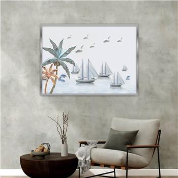 Aluminium Omlijste Kunst Thema Geharde Glasschilderij 038