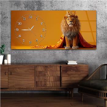 Yatay Saatli Yandan Sanat Temalı Cam Tablo 315