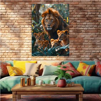 Dikey Doğa Temalı Cam Tablo 369