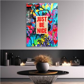 Dikey Sanat Temalı Cam Tablo 379