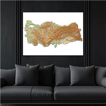 TÜRKİYE HARİTASI TEMALI CAM TABLO 