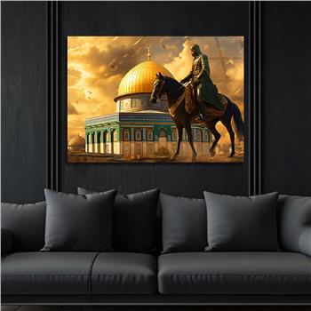 Yatay Dini Temalı Cam Tablo 202