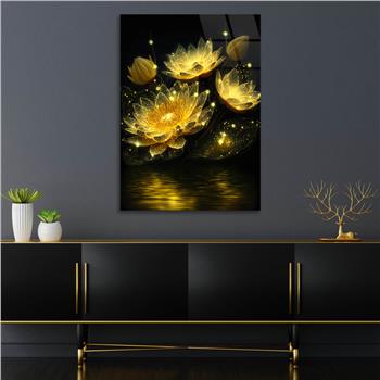 Dikey Sanat Temalı Cam Tablo 483