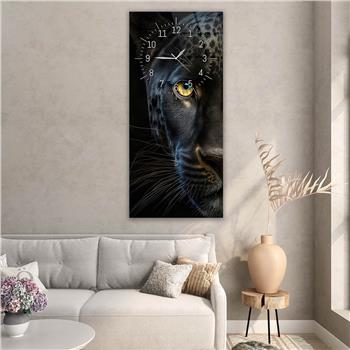 Vertikales bedrucktes Glas Kunst und Naturthema mit Uhr Oben  080