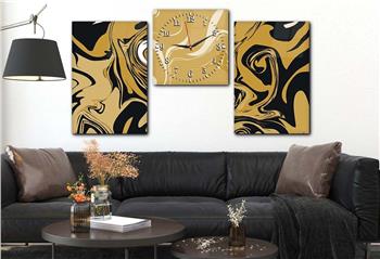 Kunst Thematisches 2-teiliges bedrucktes Glas und Uhrenset