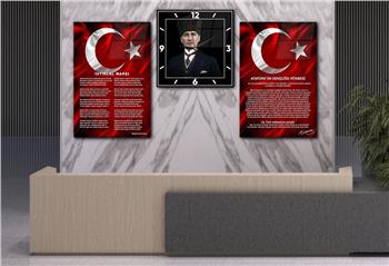 Vatan Temalı Saatli Set 047
