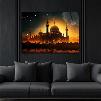 Yatay Dini Temalı Cam Tablo 207