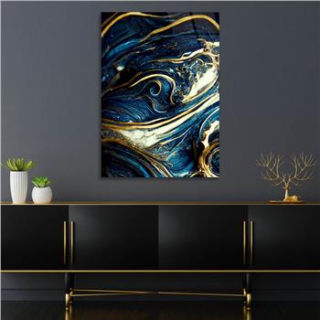 Dikey Sanat Temalı Cam Tablo 556