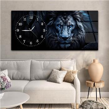 Yatay Saatli Yandan Sanat Temalı Cam Tablo 296