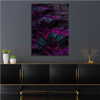 Dikey Sanat Temalı Cam Tablo 401