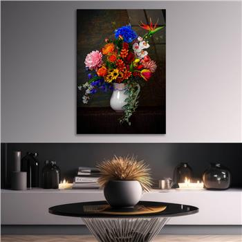 Dikey Sanat Temalı Cam Tablo 508