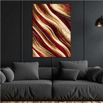 Dikey Sanat Temalı Cam Tablo 346