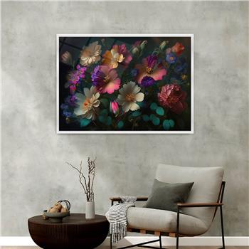 Aluminium Omlijste Natuur Thema Geharde Glasschilderij 040