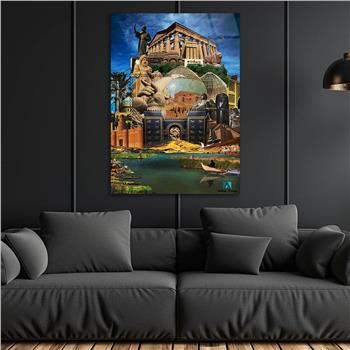 Kunst Thema auf bedrucktem Glas