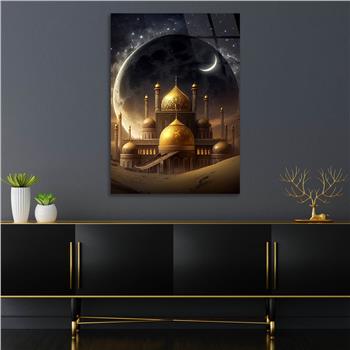 Dikey Dini Temalı Cam Tablo 254