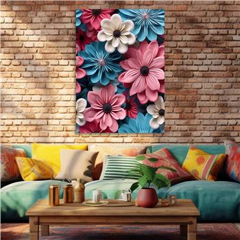 Dikey Sanat Temalı Cam Tablo 365