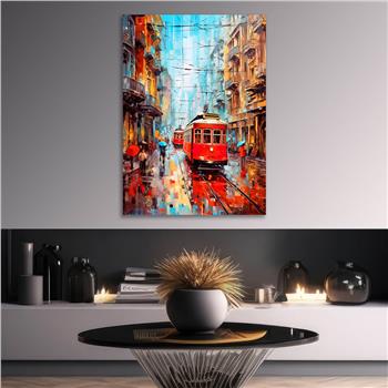 Dikey Sanat Temalı Cam Tablo 530