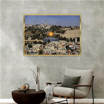 لوحة زجاجية ديني مع اطار ألمنيوم