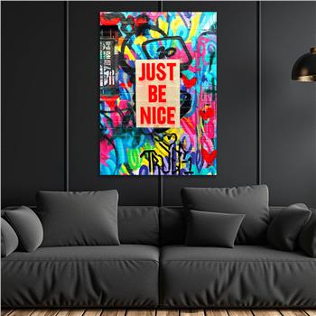 Dikey Sanat Temalı Cam Tablo 379