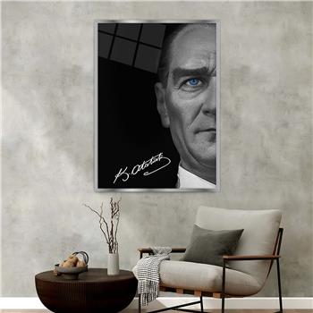 لوحة زجاجية وطني مع اطار ألمنيوم