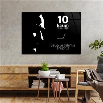 Yatay VatanTemalı Cam Tablo 109