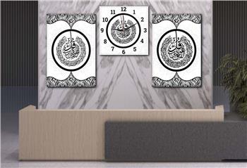 Ensemble de Tableaux et d’horloge 2 pièce sur le thème religieux