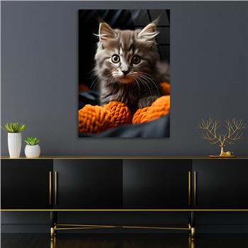 Dikey Doğa Temalı Cam Tablo 420