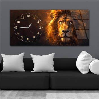 Yatay Saatli Yandan Sanat Temalı Cam Tablo 333