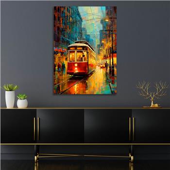 Dikey Sanat Temalı Cam Tablo 529