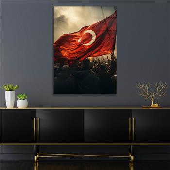 Dikey VatanTemalı Cam Tablo 160