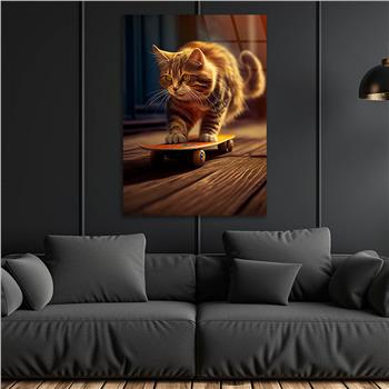 Dikey Doğa Temalı Cam Tablo 249