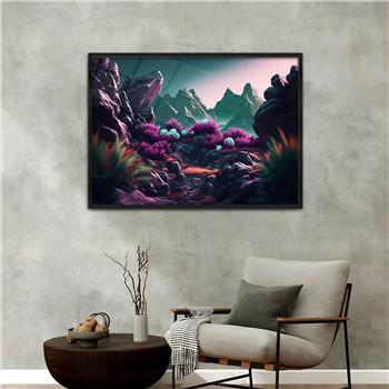 Aluminium Omlijste Natuur Thema Geharde Glasschilderij 067