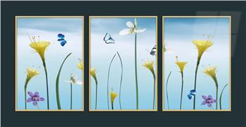 Alüminyum Çerçeveli Sanat Temalı 3lü Set MDF Tablo 0068