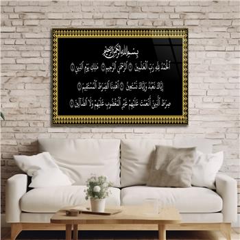 Religiöses Thema auf bedrucktem Glas