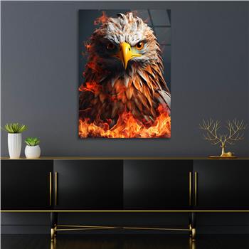 Dikey Doğa Temalı Cam Tablo 233