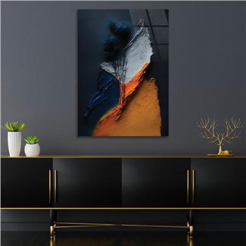 Dikey Sanat Temalı Cam Tablo 317