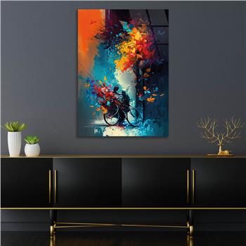 Dikey Sanat Temalı Cam Tablo 318