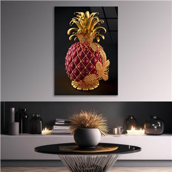 Dikey Sanat Temalı Cam Tablo 540