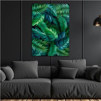 Dikey Sanat Temalı Cam Tablo 350