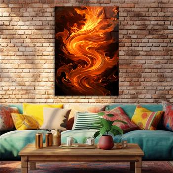 Dikey Sanat Temalı Cam Tablo 587