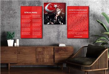 Nation Thematisches 2-teiliges bedrucktes Glas und Uhrenset