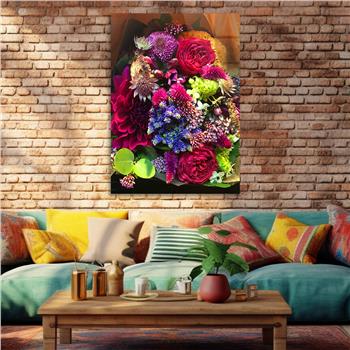 Dikey Sanat Temalı Cam Tablo 573