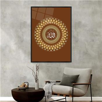 Alüminyum Çerçeveli Dini Temalı Cam Tablo 034